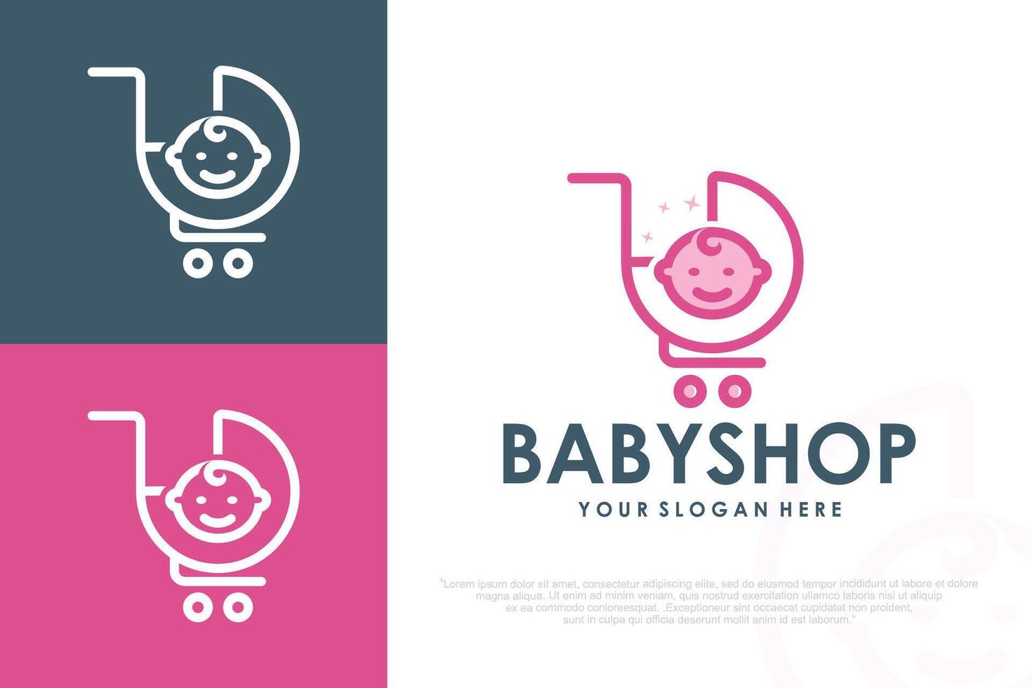 baby store logo design illustration. vector