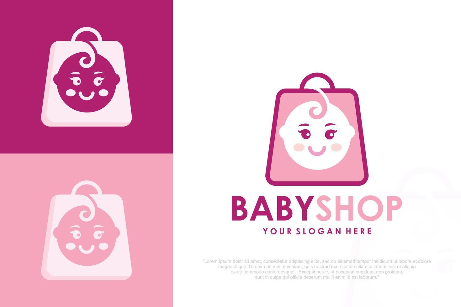 Baby Shop Logo Design Template illustration. vector