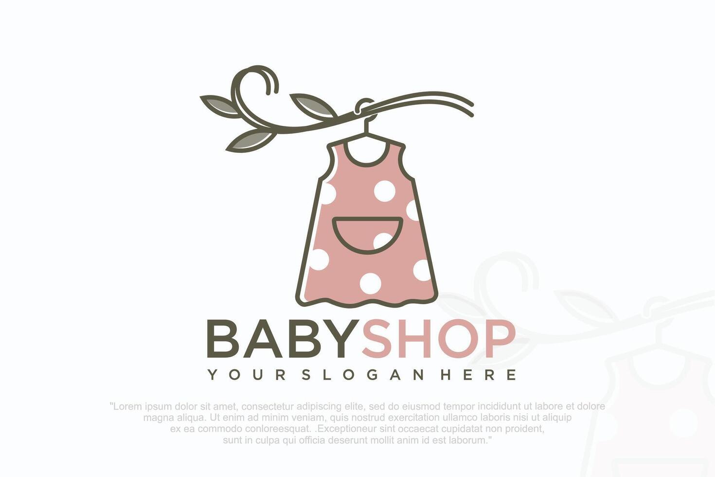 kids store clothing logo design illustration . vector