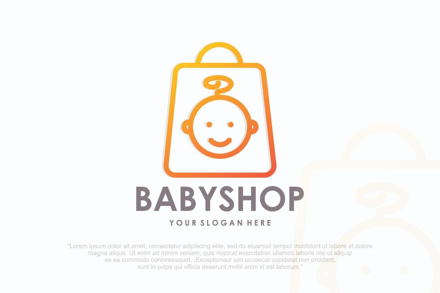Baby Shop Logo Design Template illustration . vector