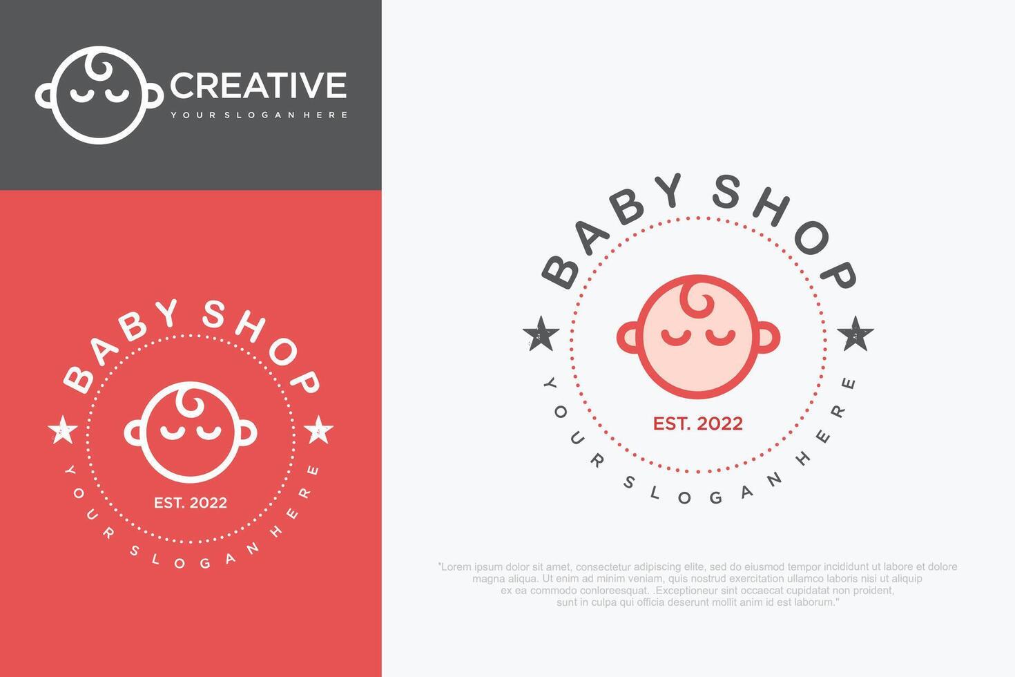 Child Care Logo symbol with baby vector