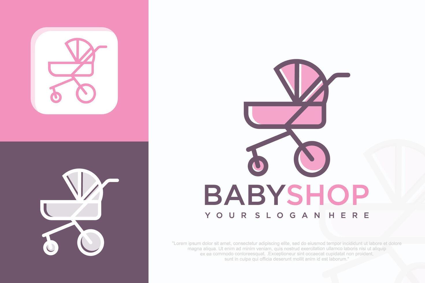 baby shop logo design illustration vector