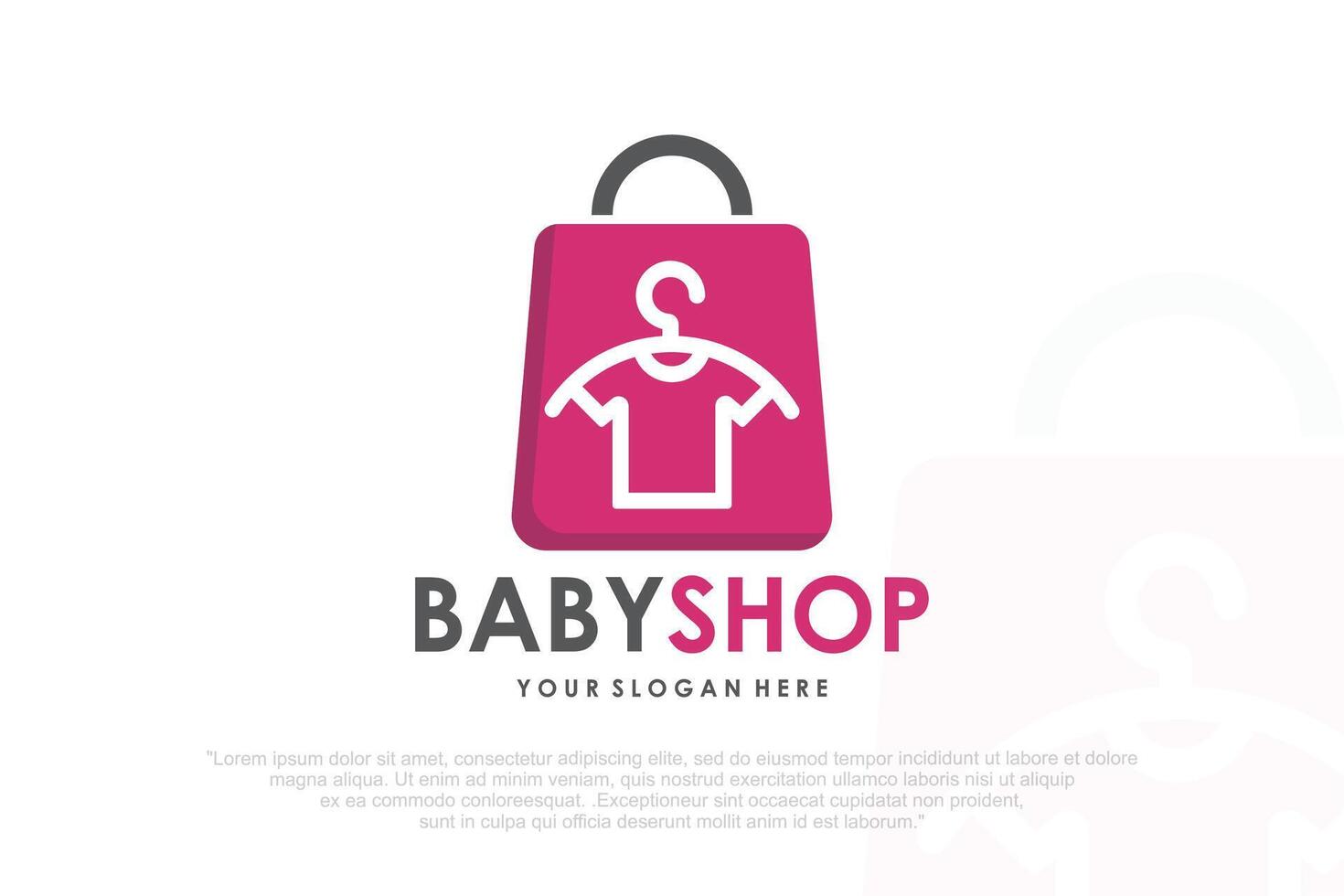 Fashion Kids Store Logo Design. vector