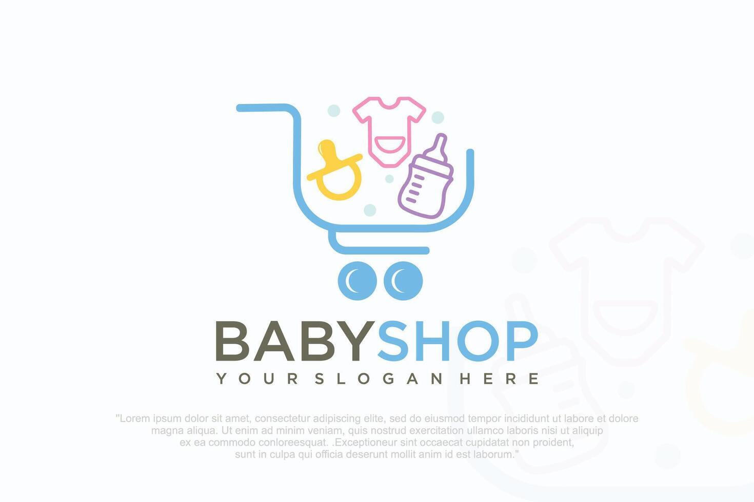 Fashion Kids Store Logo Design vector
