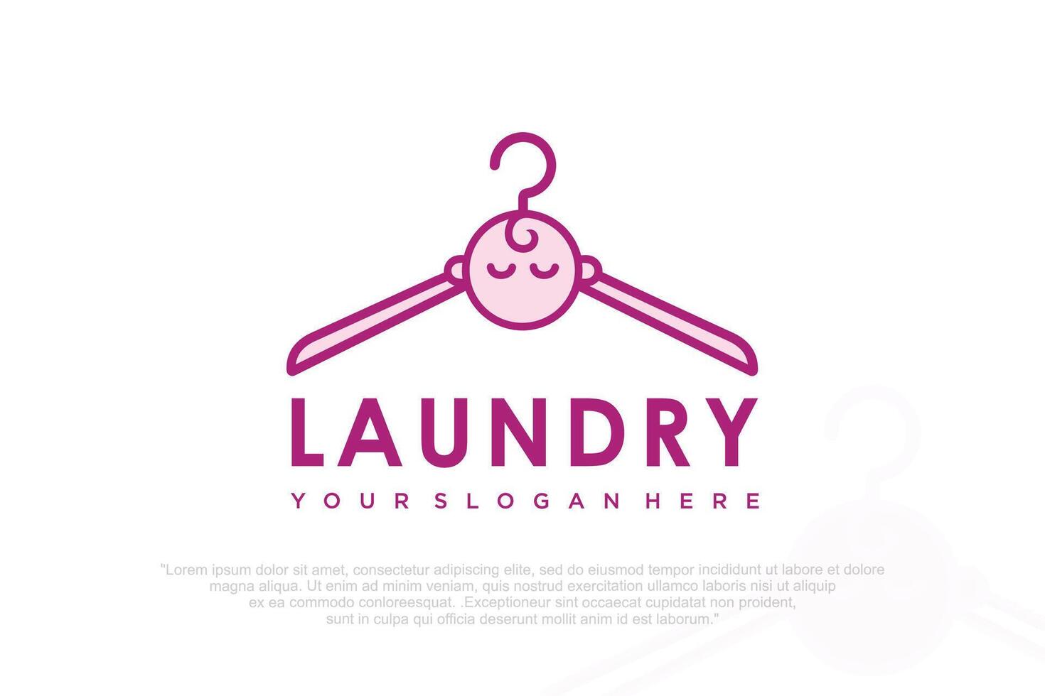 Logo for children's clothing shop. template of the brand for the designer illustration vector
