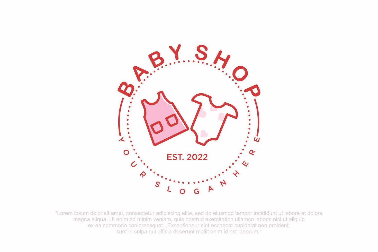 Fashion Kids Store Logo Design , illustration vector