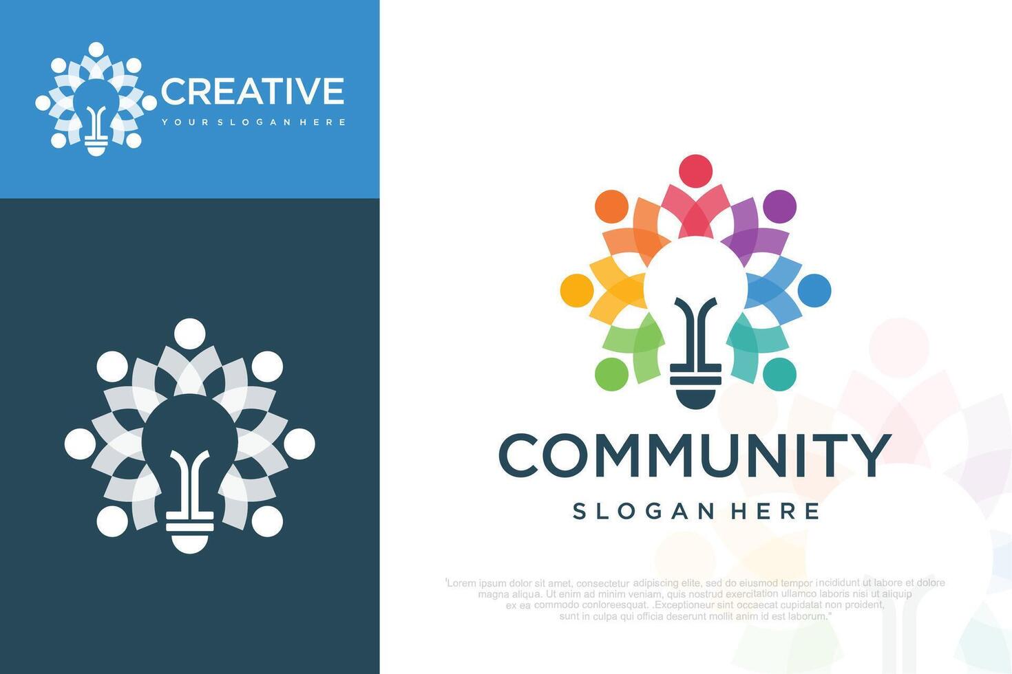 Community Creative Logo design illustration. vector