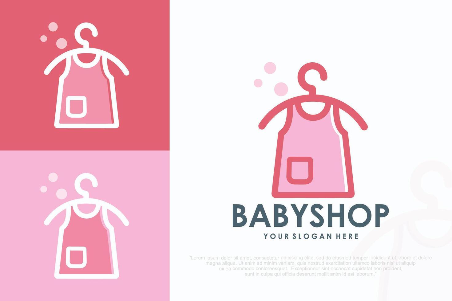 kids store clothing logo design, illustration. vector