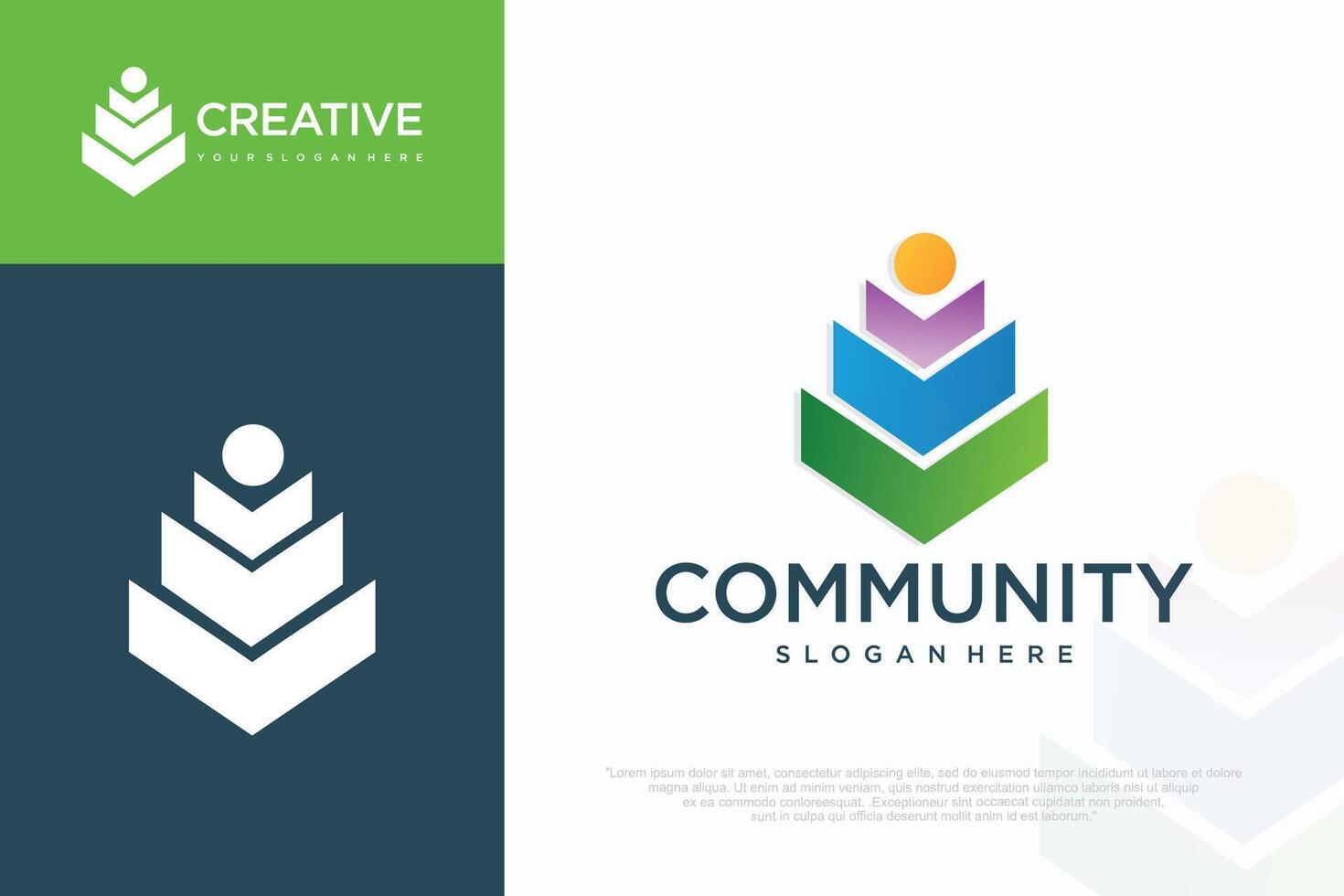 teamwork logo design , icon business abstract illustration. vector