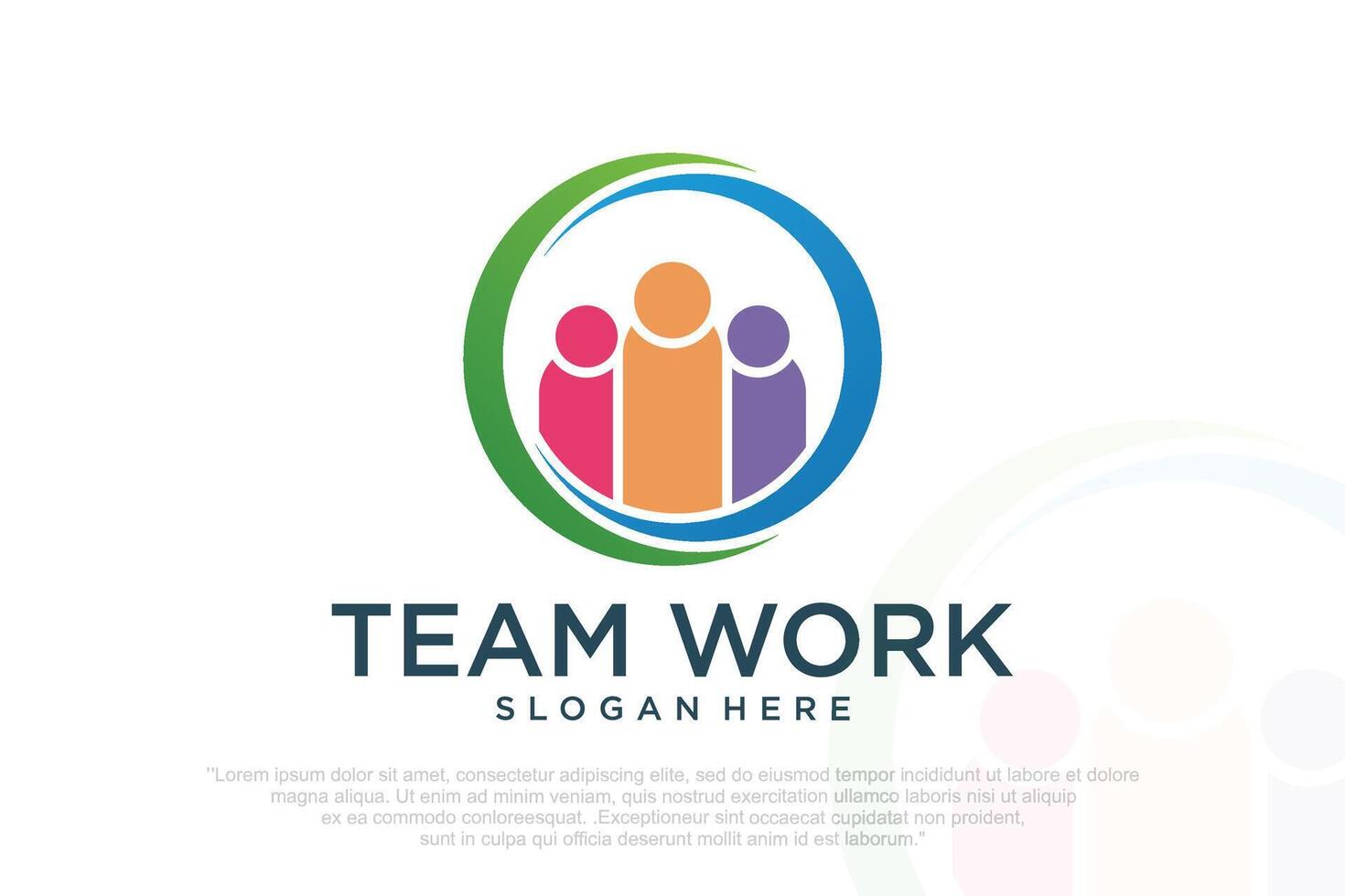 teamwork logo design icon business abstract . vector