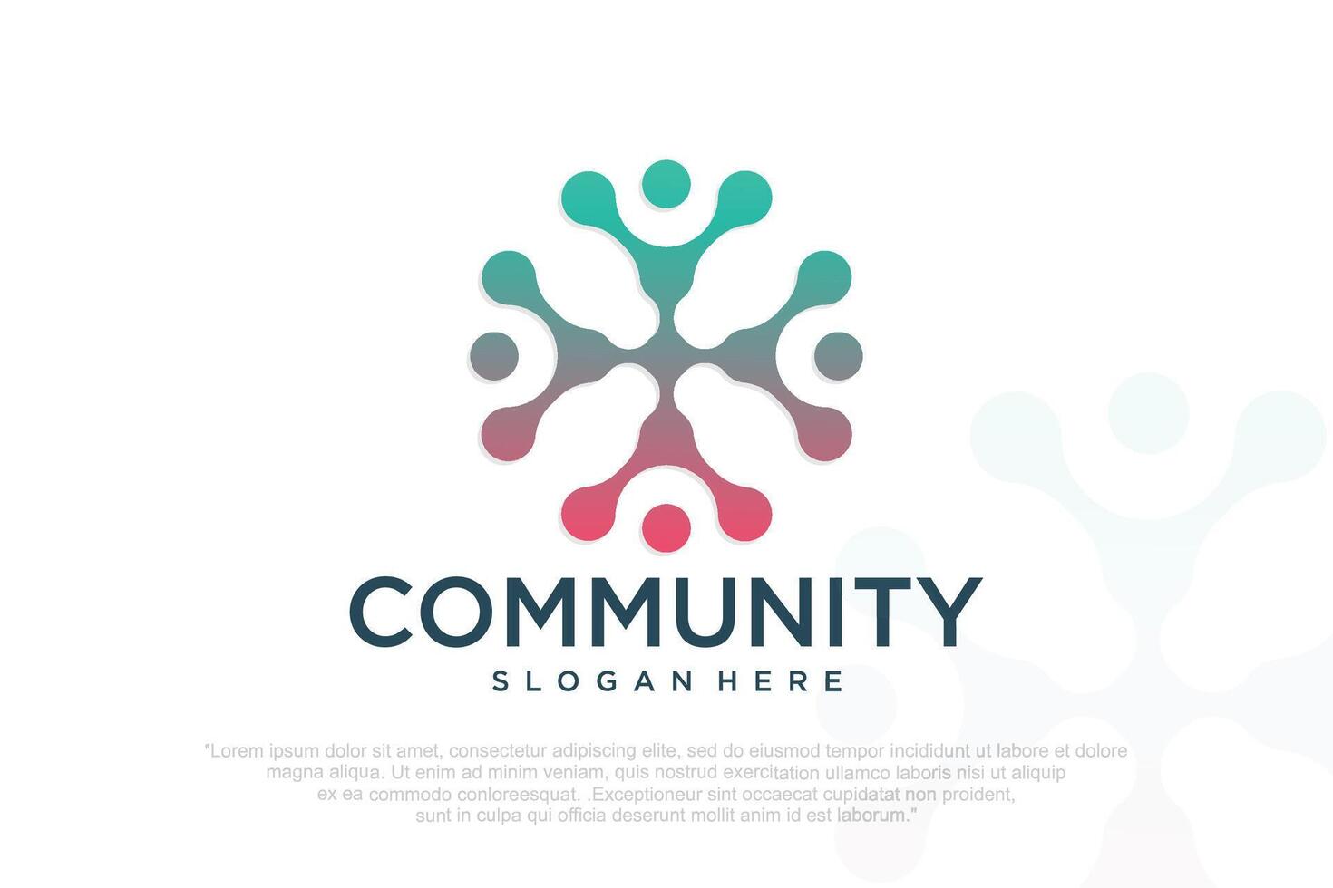 teamwork logo icon business, abstract illustration. vector