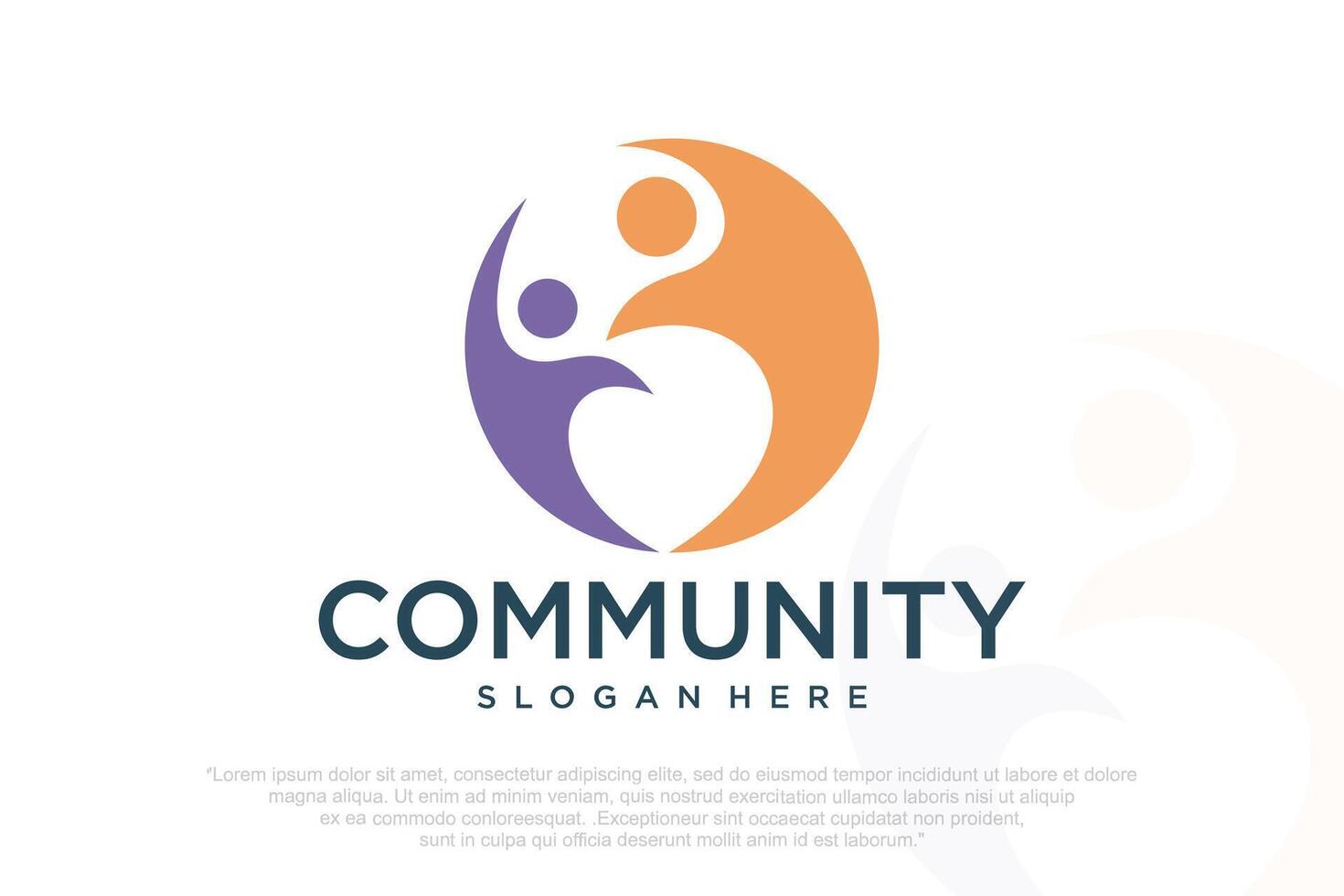 creative colorful social group logos. vector