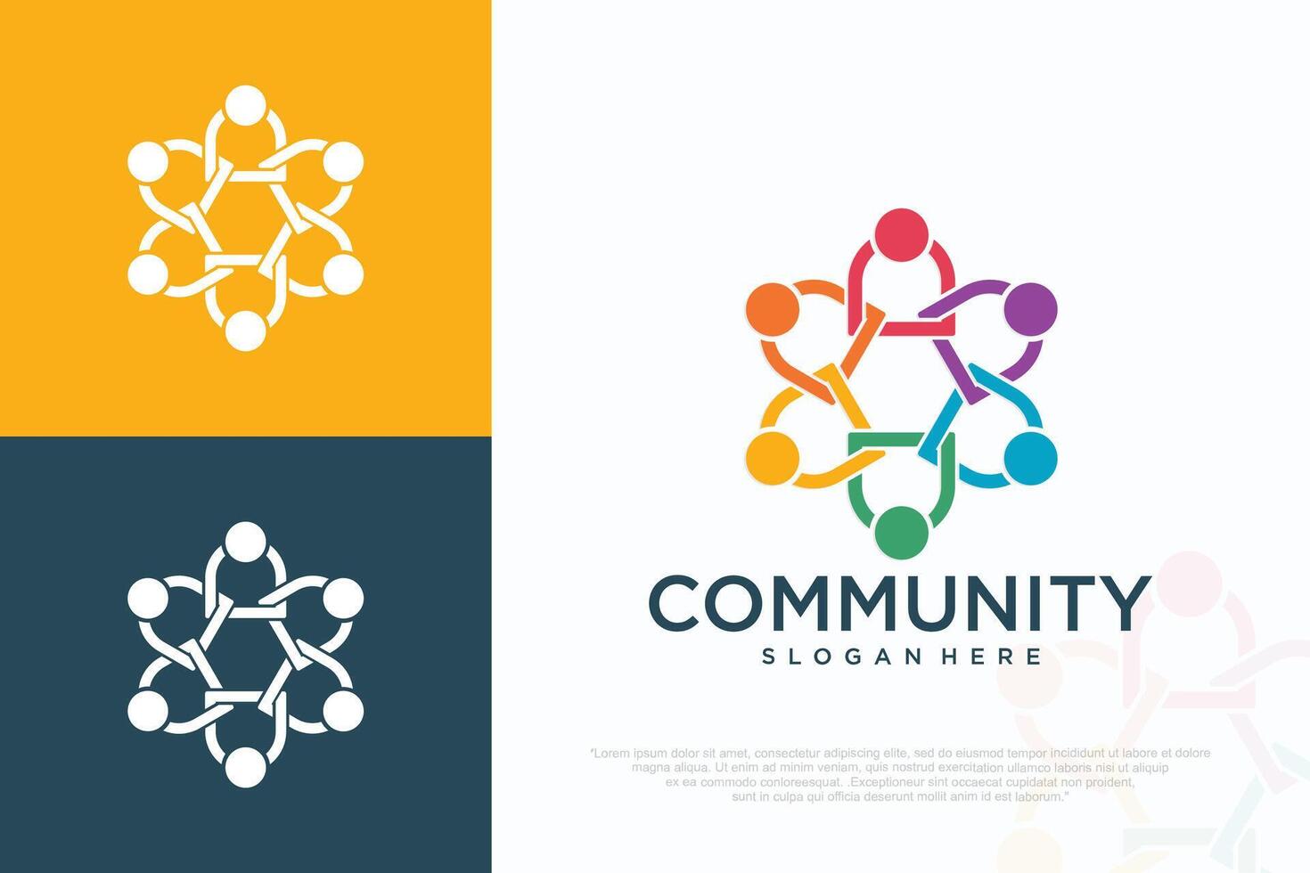 teamwork logo design business abstract .illustration vector