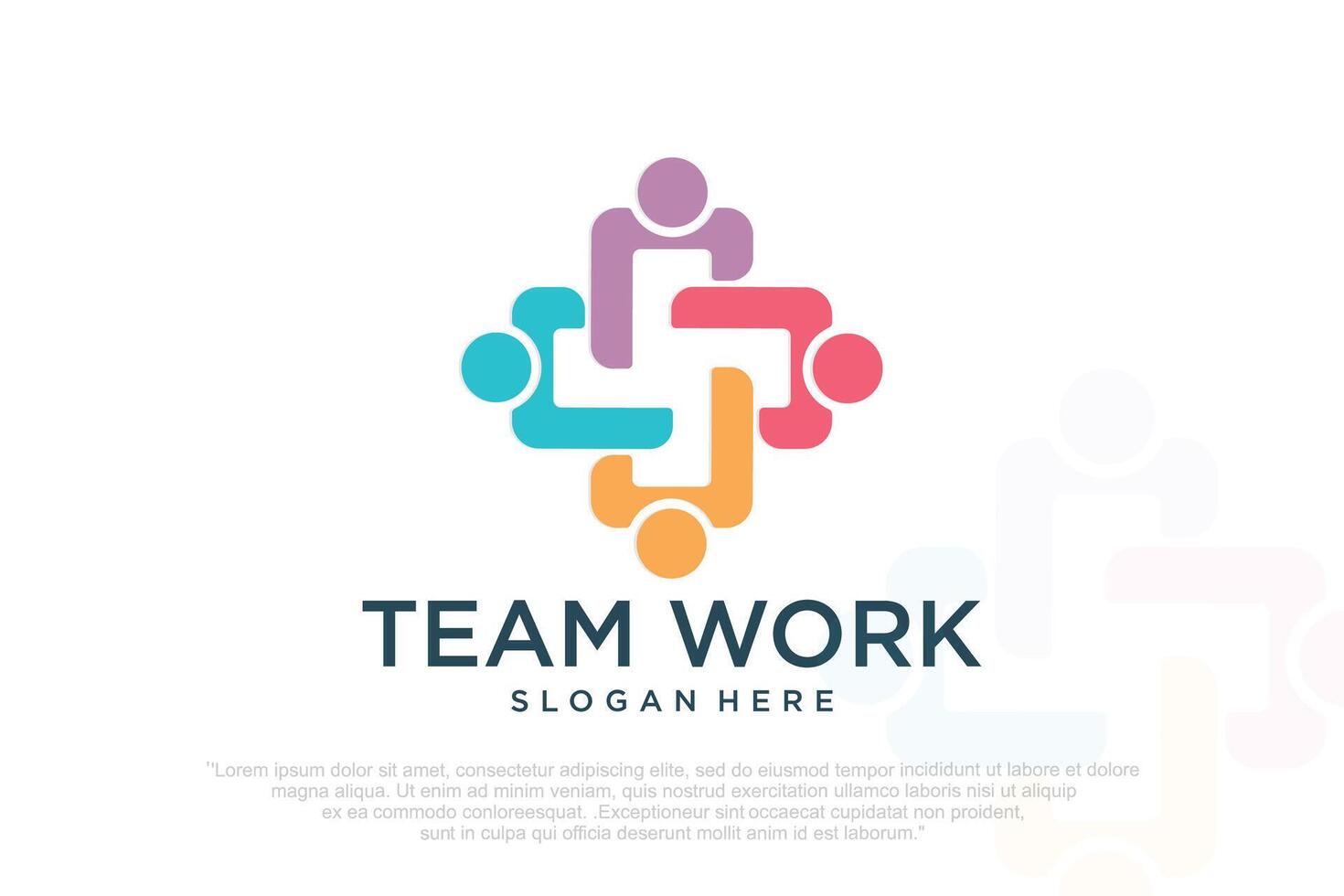teamwork logo icon business abstract . vector