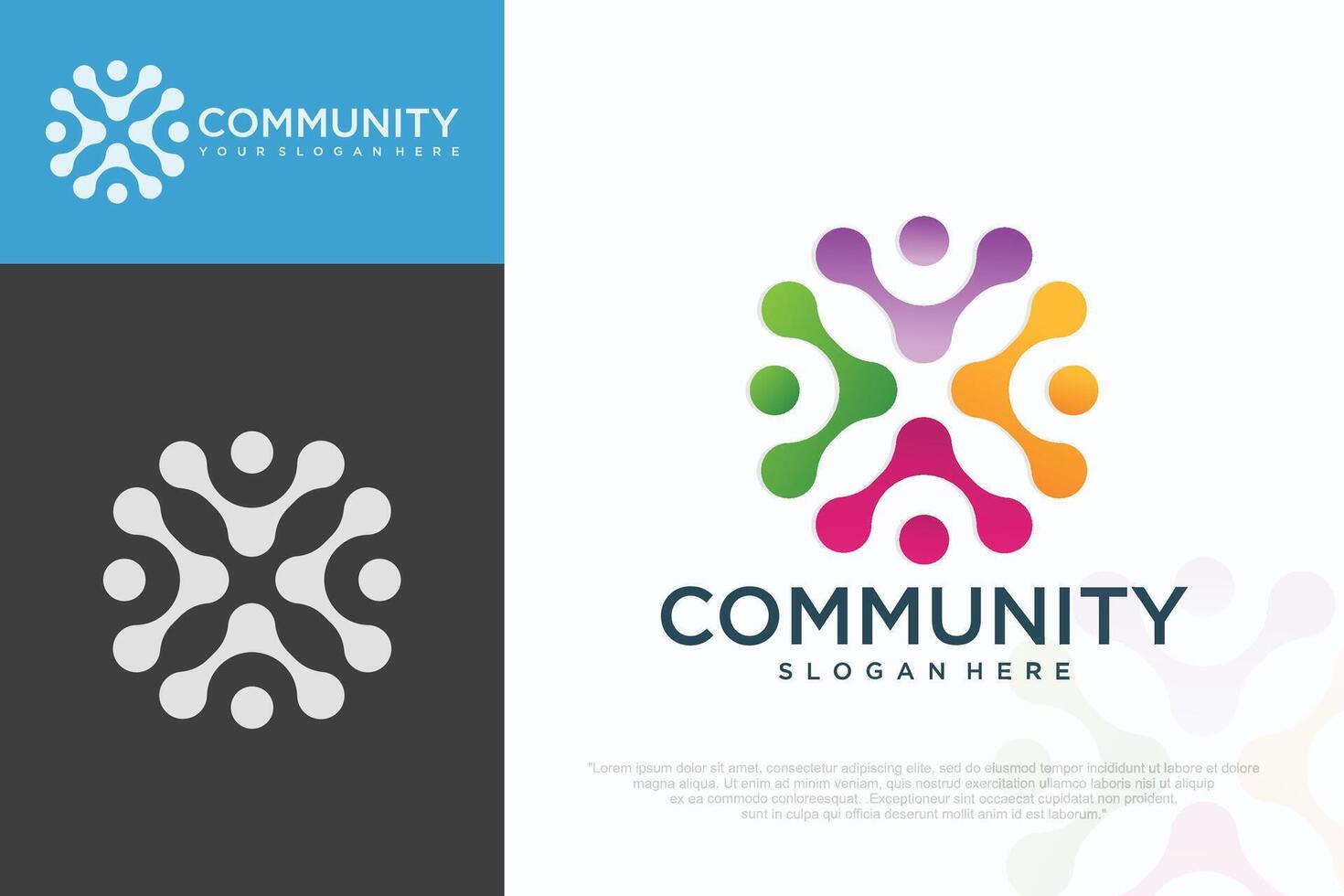 teamwork logo icon business abstract. illustration. vector