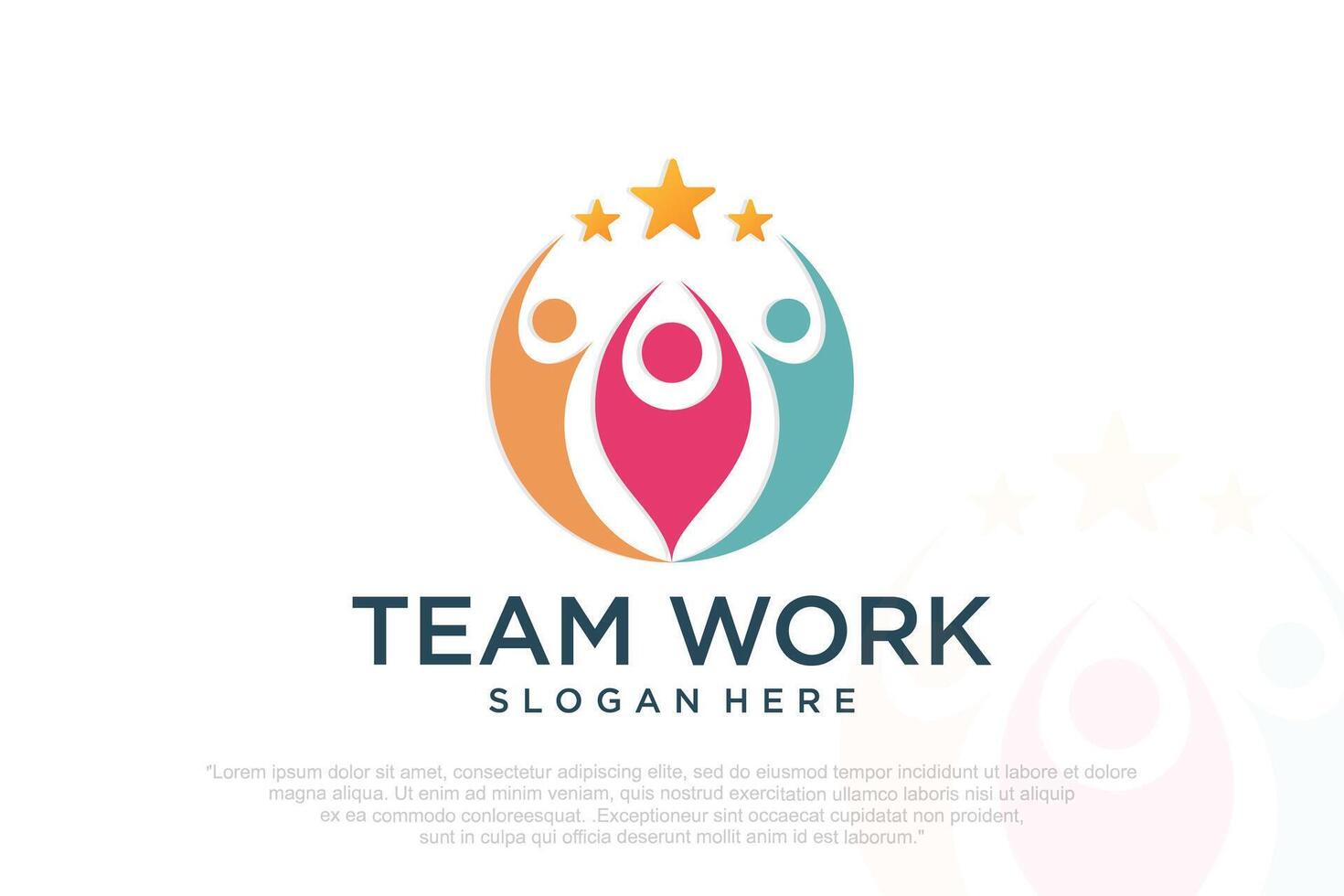 teamwork logo icon , business abstract . vector