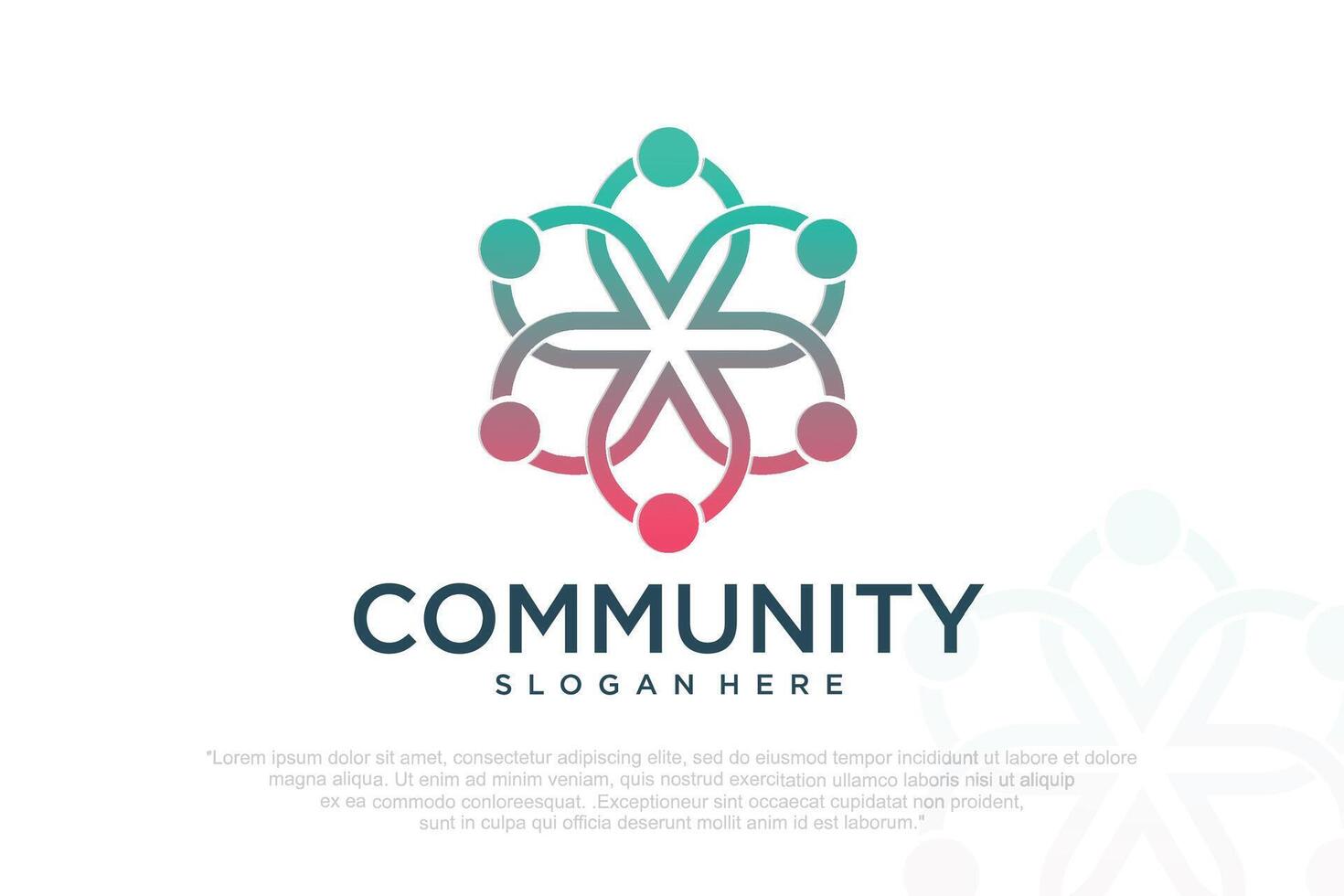 teamwork logo icon business , abstract illustration. vector