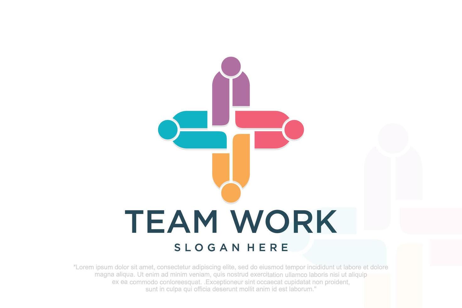creative colorful social group logo design illustration ,. vector