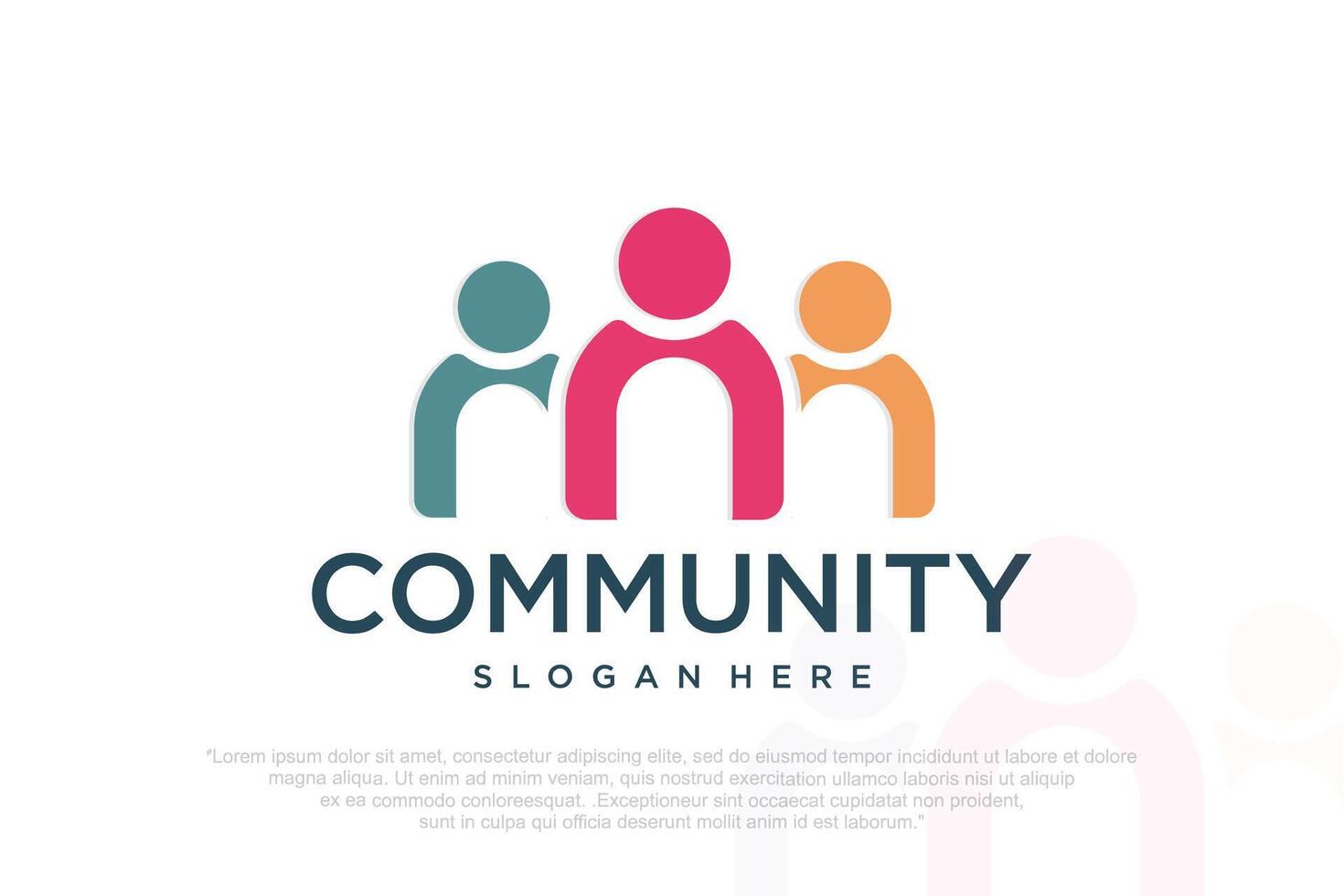 creative colorful social group logo design illustration . vector