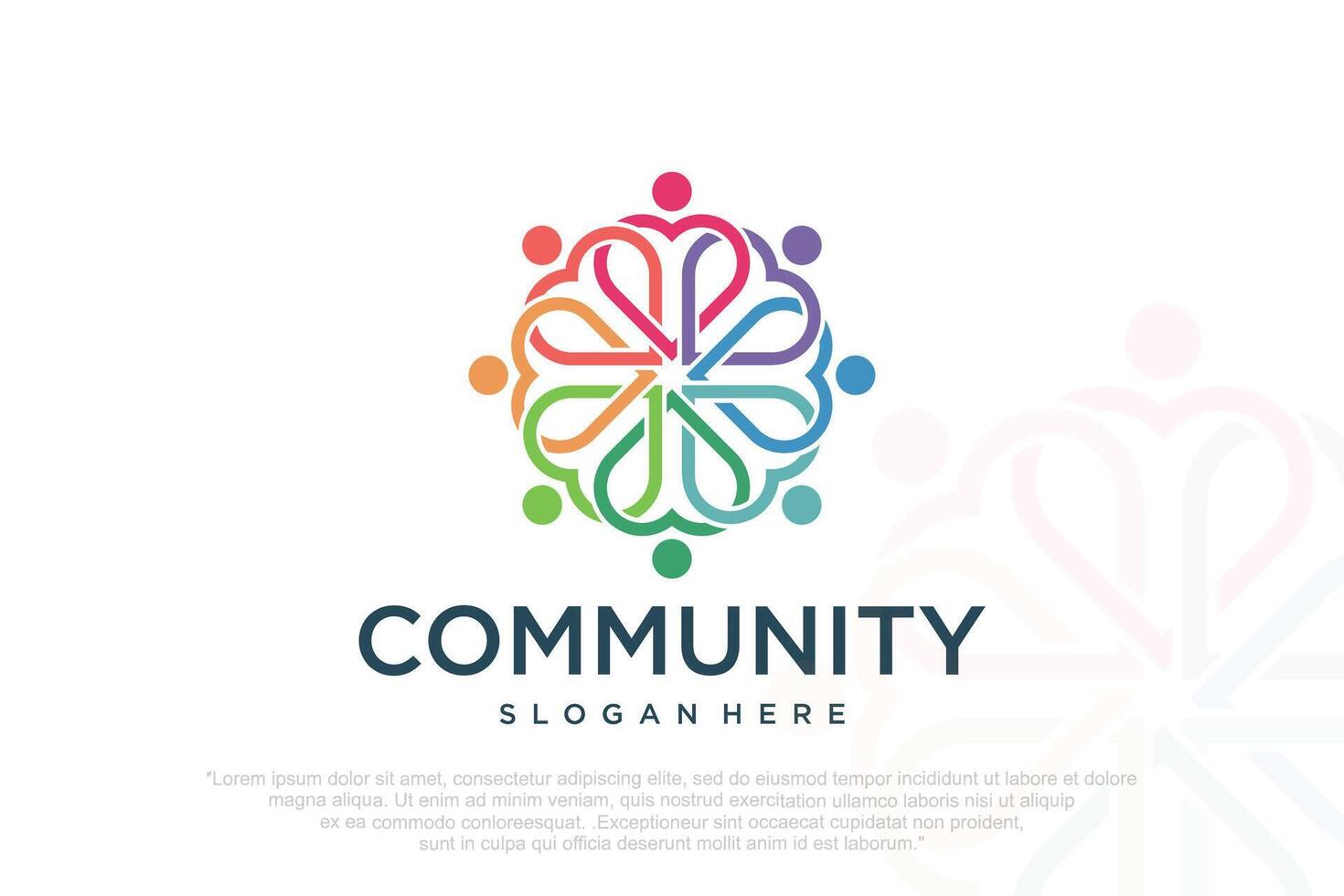 teamwork logo icon business , abstract illustration . vector