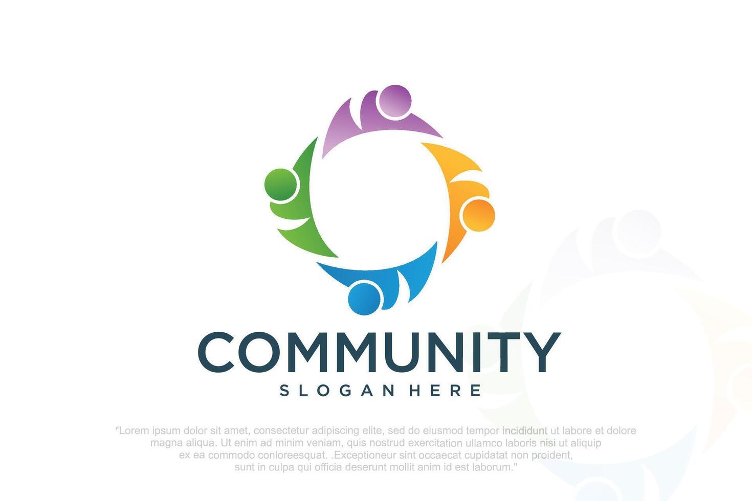 creative colorful social group logo design. vector
