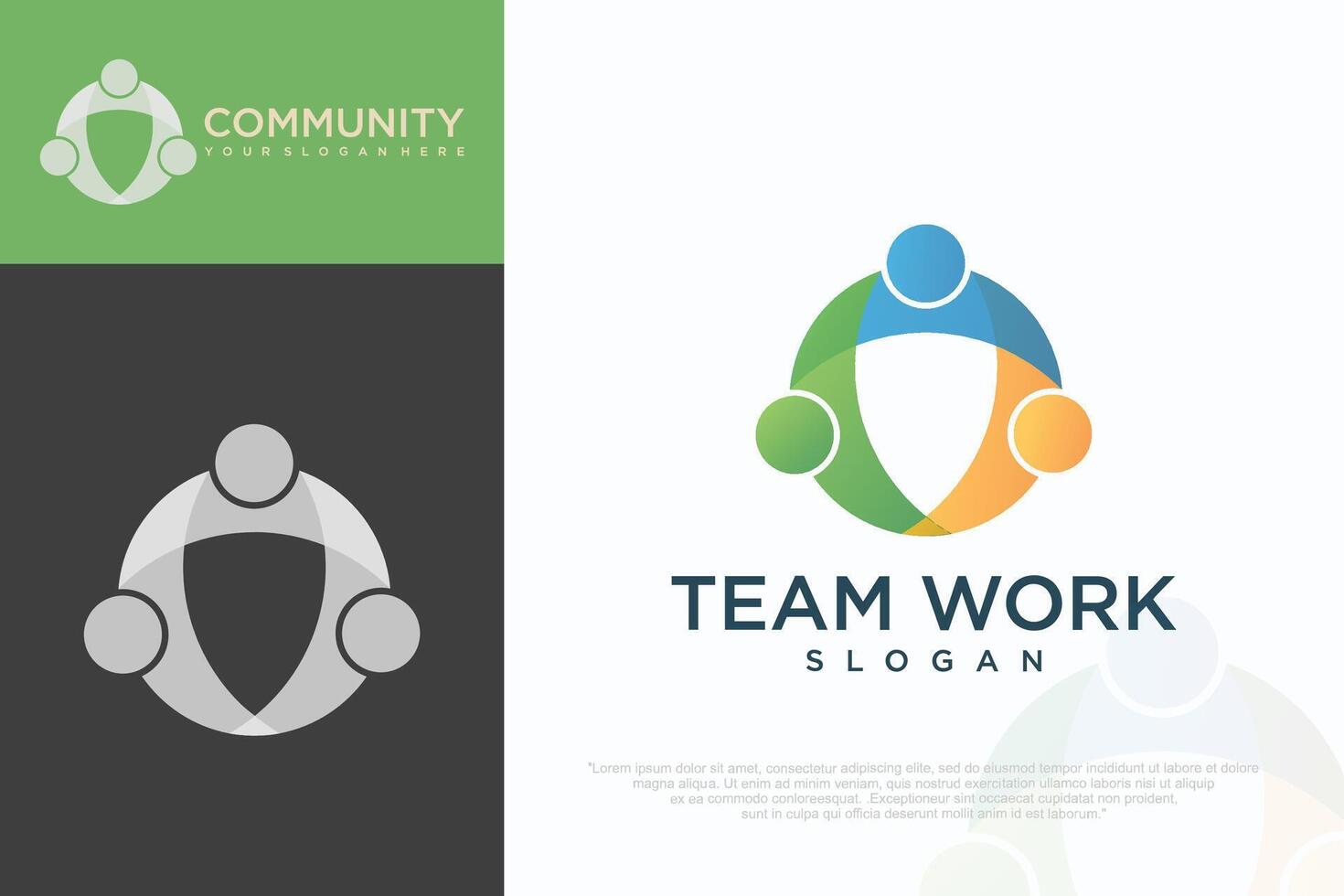teamwork logo icon business abstract . illustration. vector