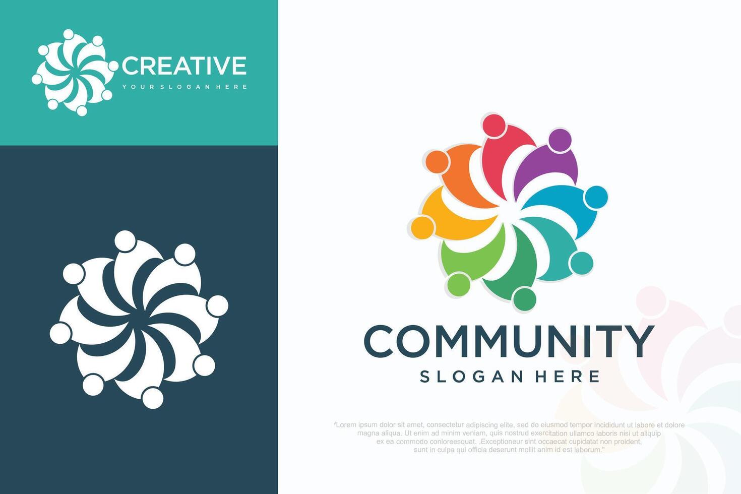 teamwork logo , icon business abstract illustration. vector