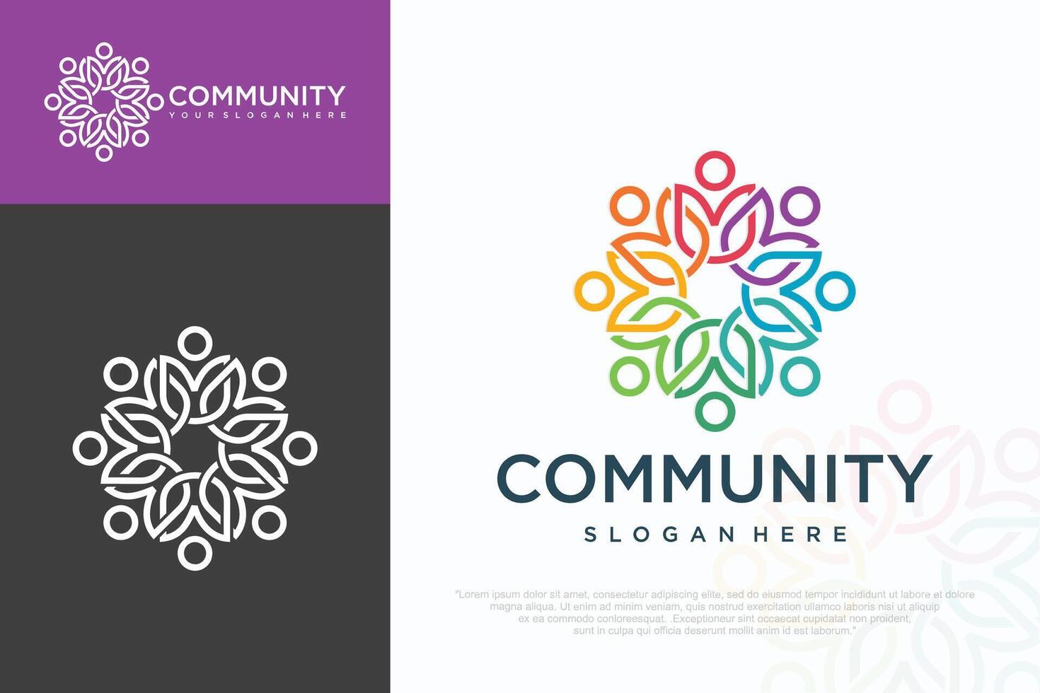 teamwork logo icon, business abstract illustration . vector