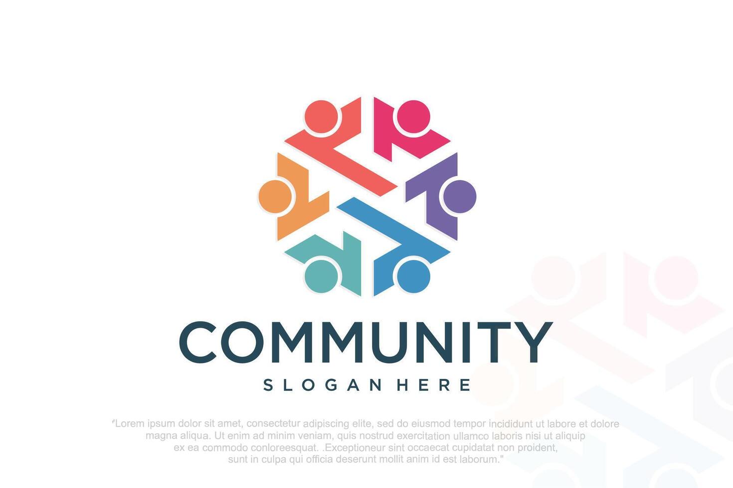 teamwork logo icon business ,abstract illustration. vector