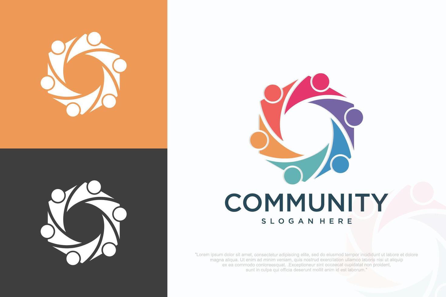 teamwork logo icon business abstract . illustration vector