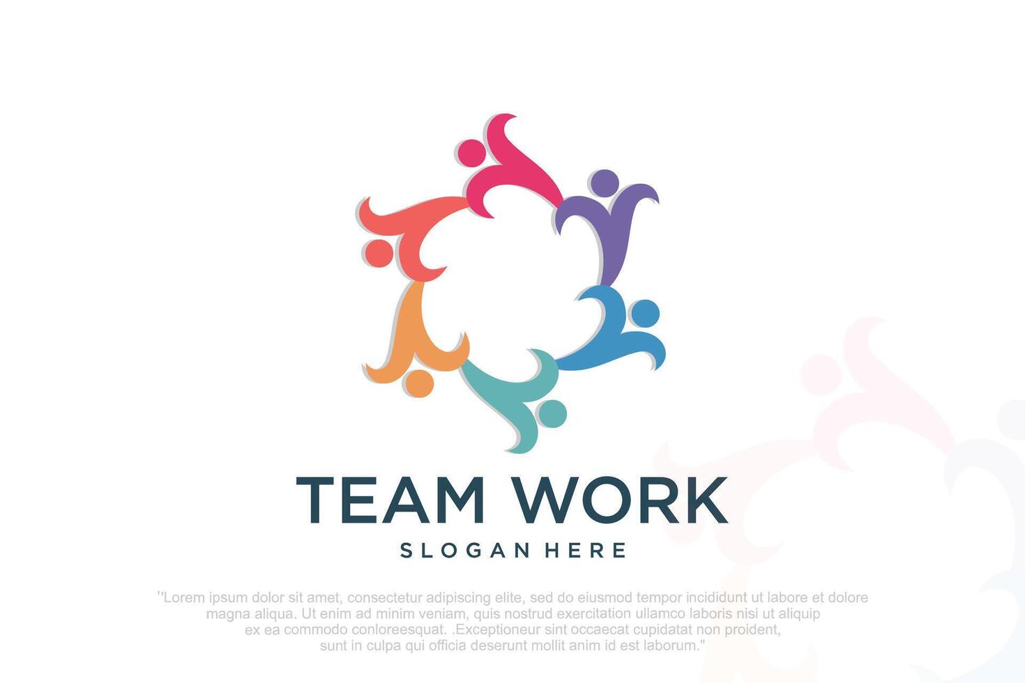 teamwork logo icon business abstract. vector