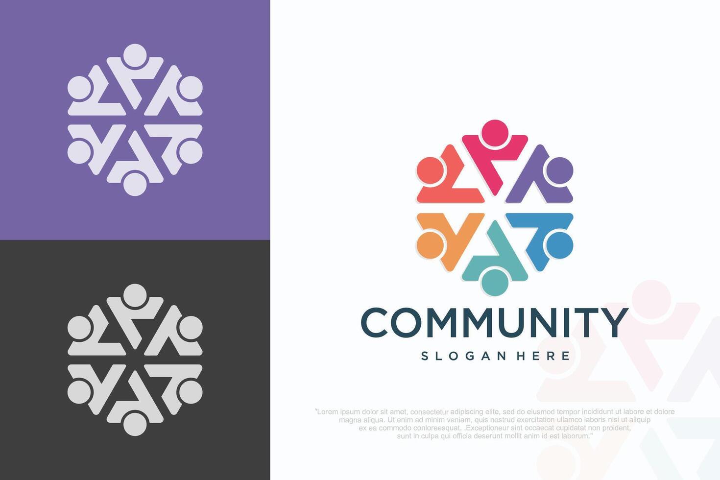 teamwork logo icon , business abstract illustration vector
