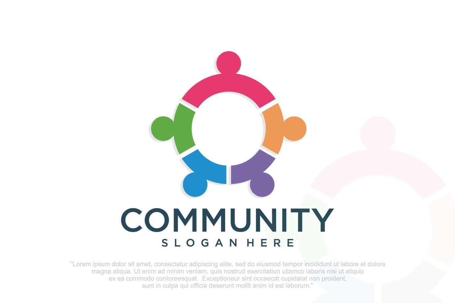 teamwork logo design icon business abstract. vector