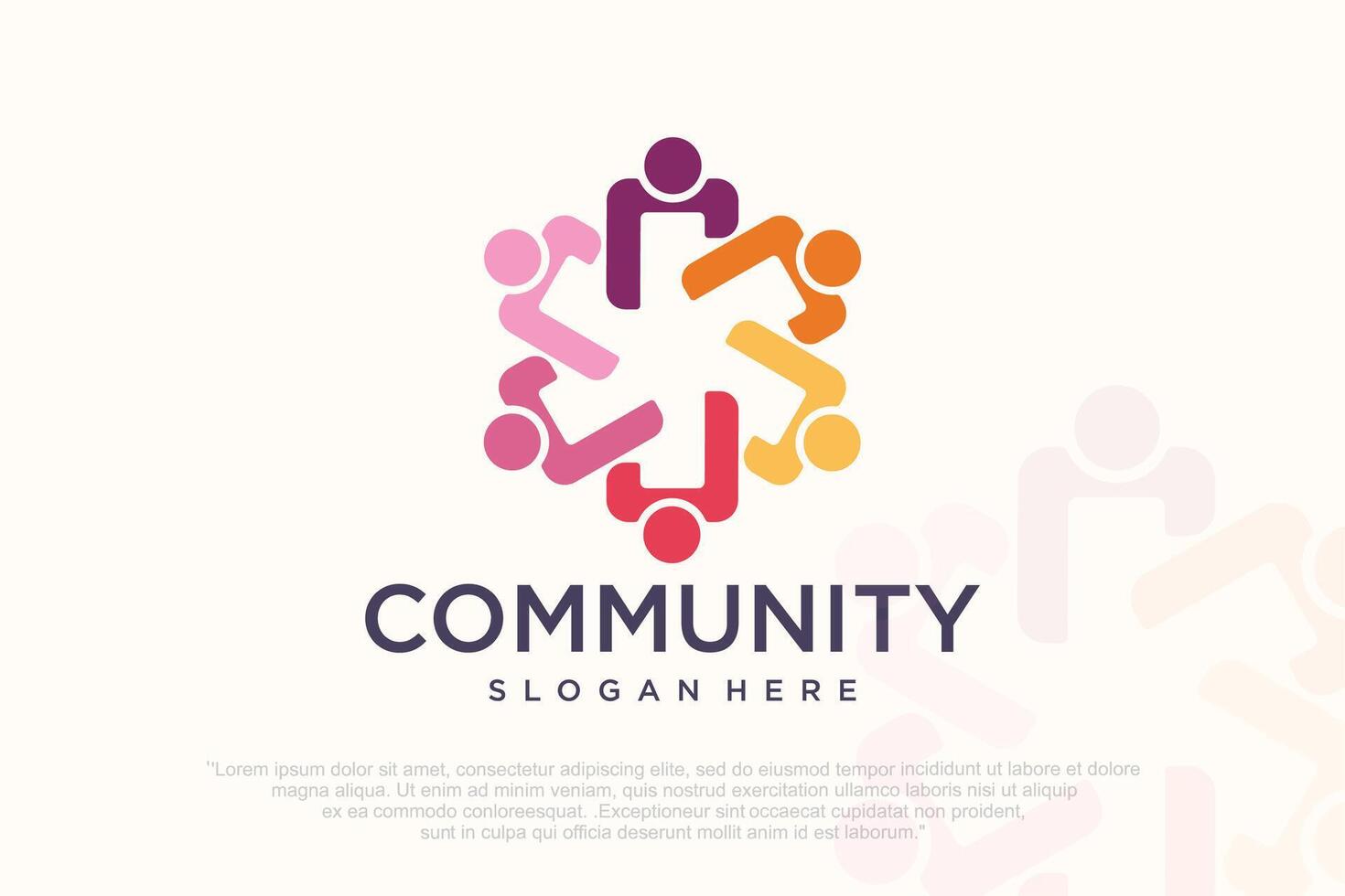 teamwork logo icon business abstract vector