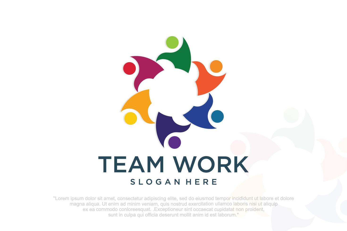 community people , social community, global community, human family logo design illustration. vector