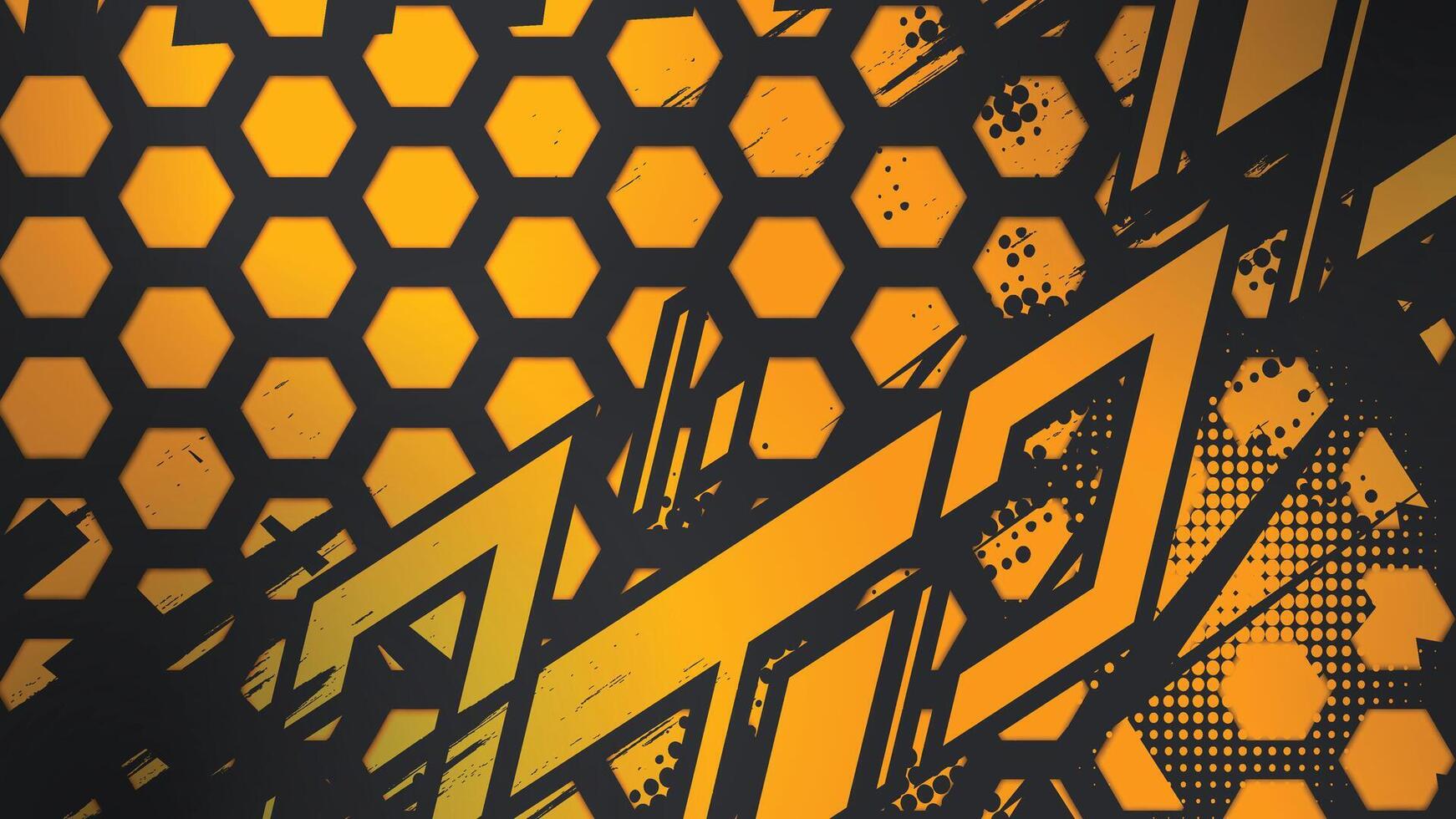 a black and orange background with a geometric pattern vector