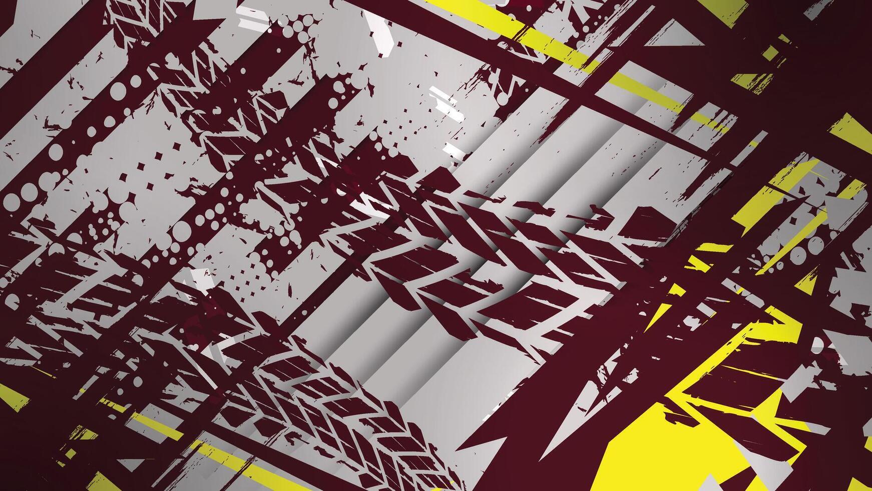 a red and yellow abstract background with a large image of a tire vector