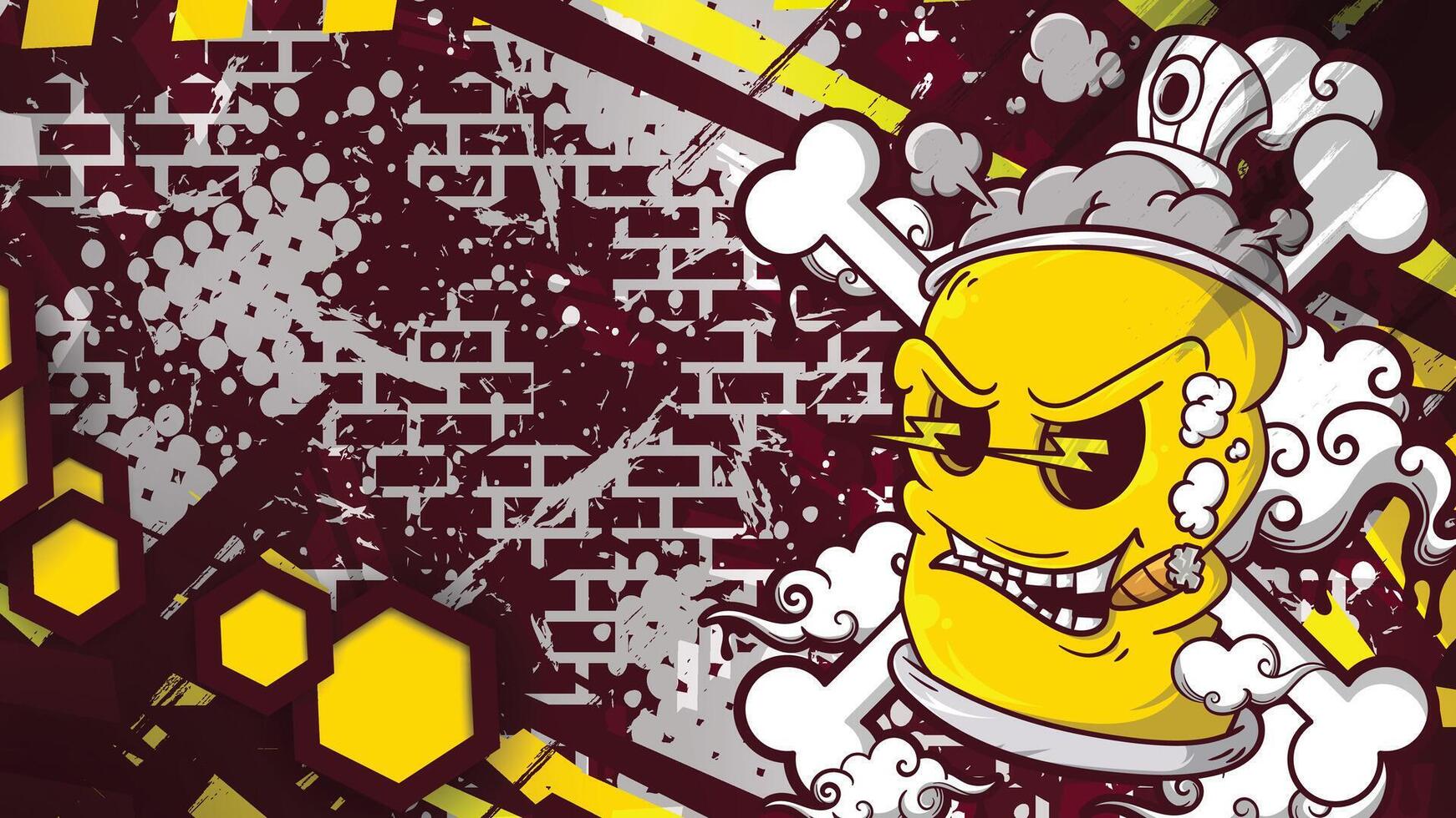 Cartoon beverage character with attitude vector