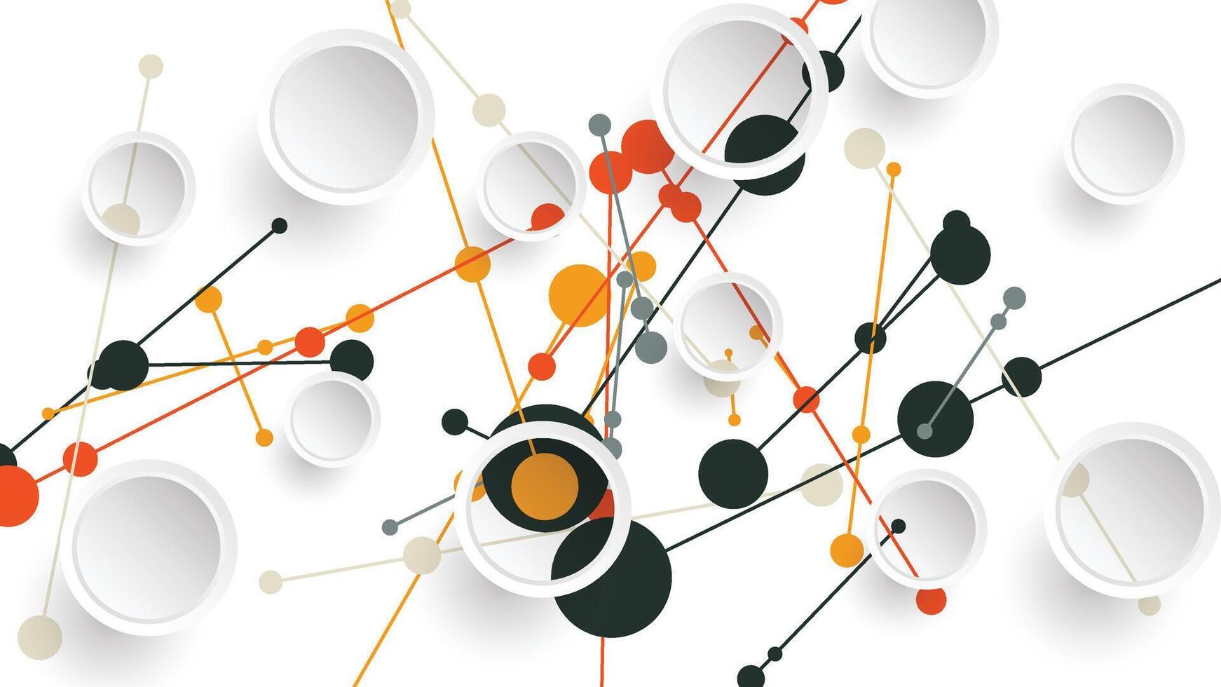 abstract background with circles and lines vector