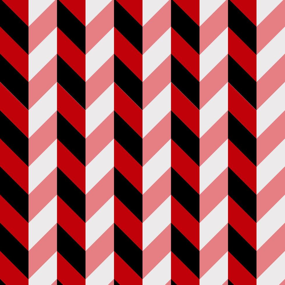 Red, black, and white herringbone pattern, which is a design characterized by a distinctive V-shaped weave. vector