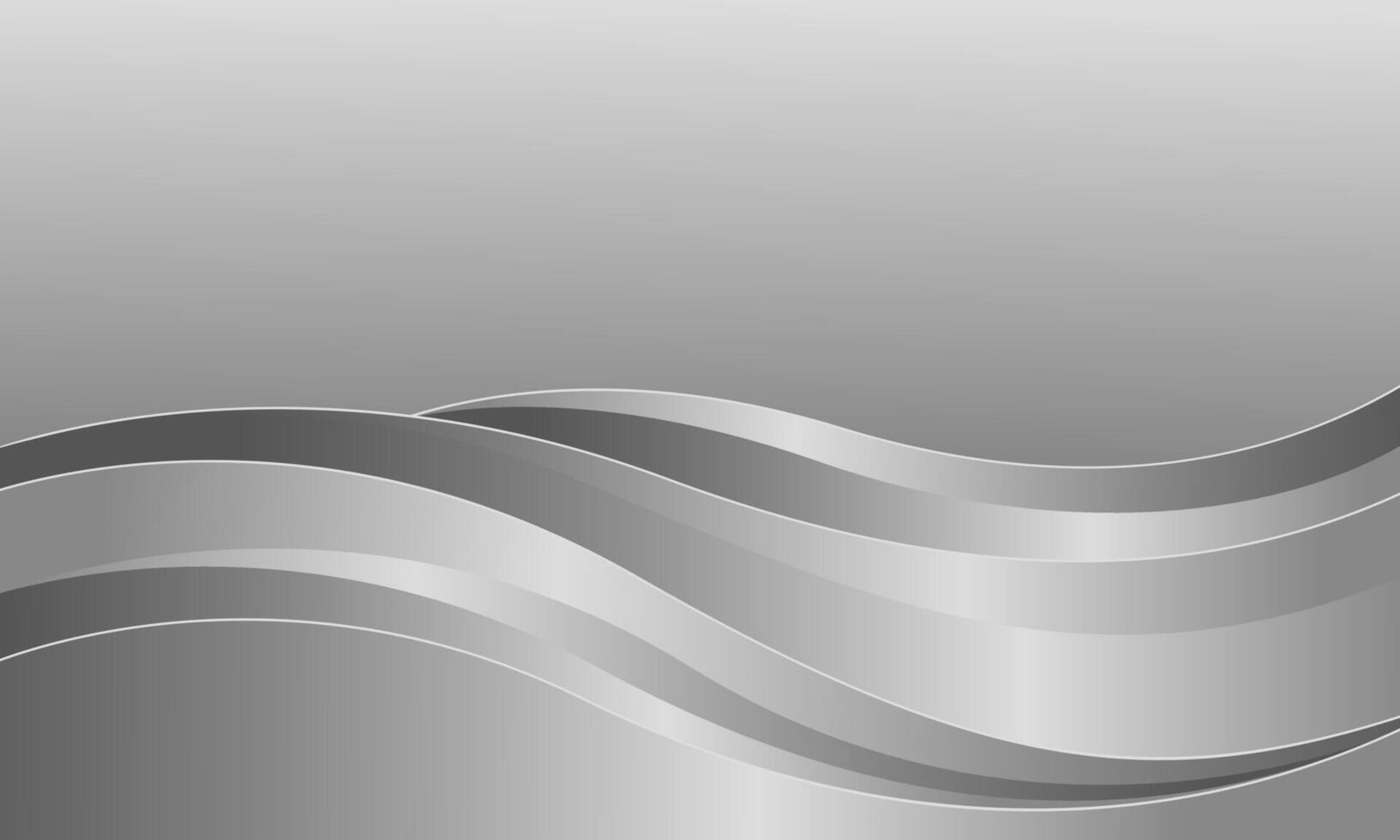 Abstract silver luxury wave background. Metallic design wallpaper vector