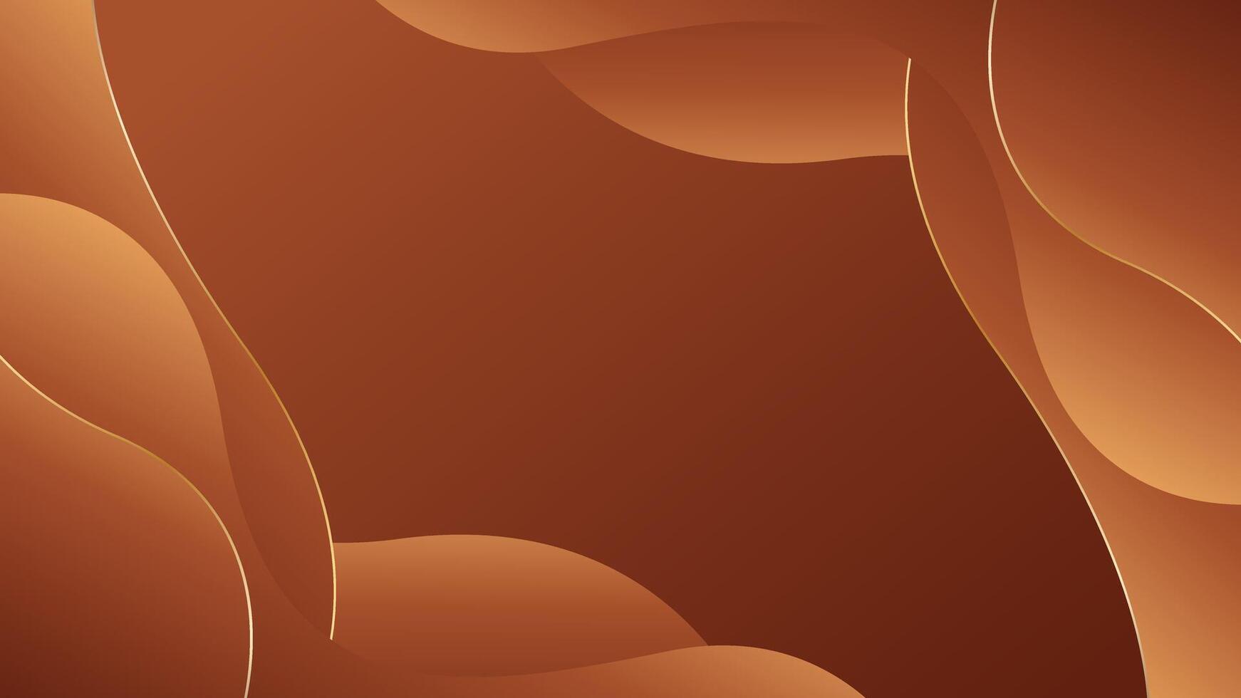 Abstract bronze luxury wave background vector