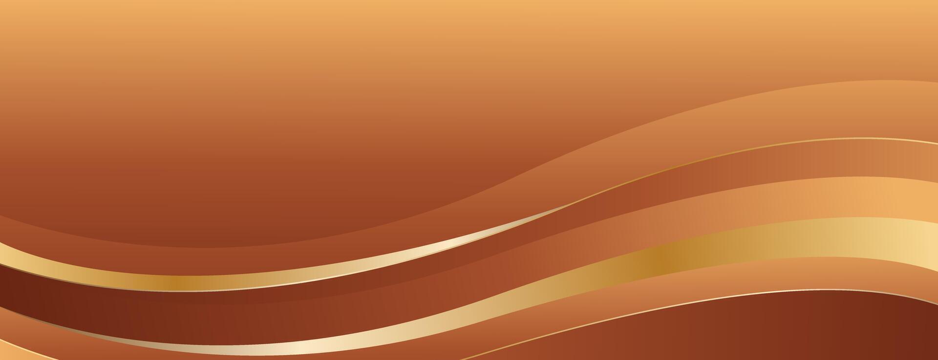 Simple bronze and gold luxury banner background vector