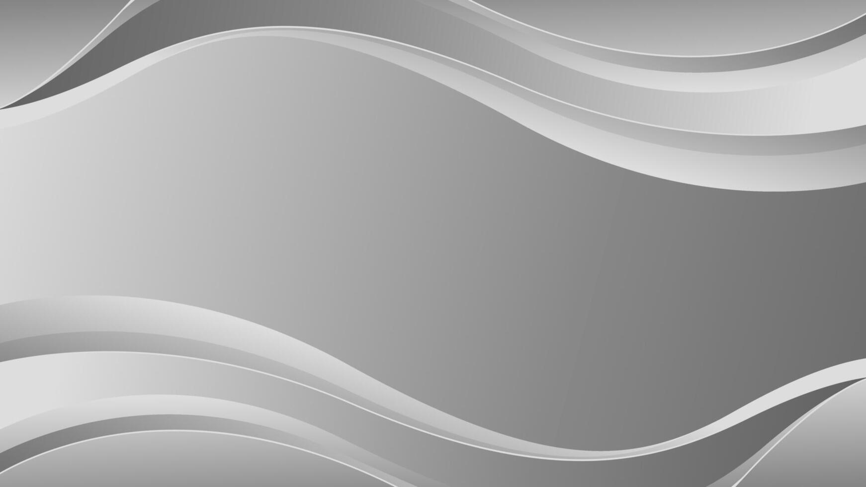 Elegant abstract silver luxury wave background. Metallic design wallpaper vector