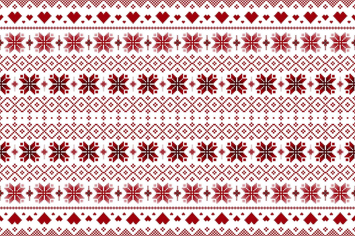 Nordic snowflake Christmas pattern vector