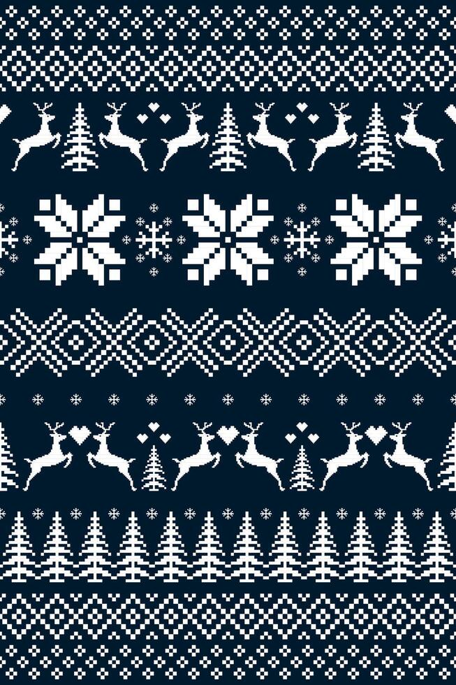 Blue Christmas pattern vector