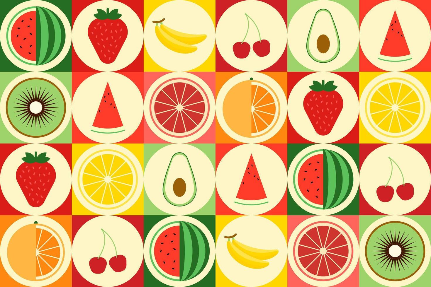 Fruit pattern design vector
