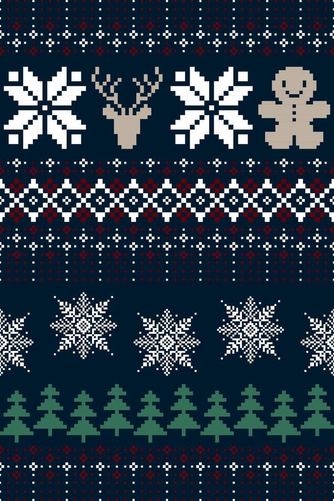 Christmas Nordic pattern vector