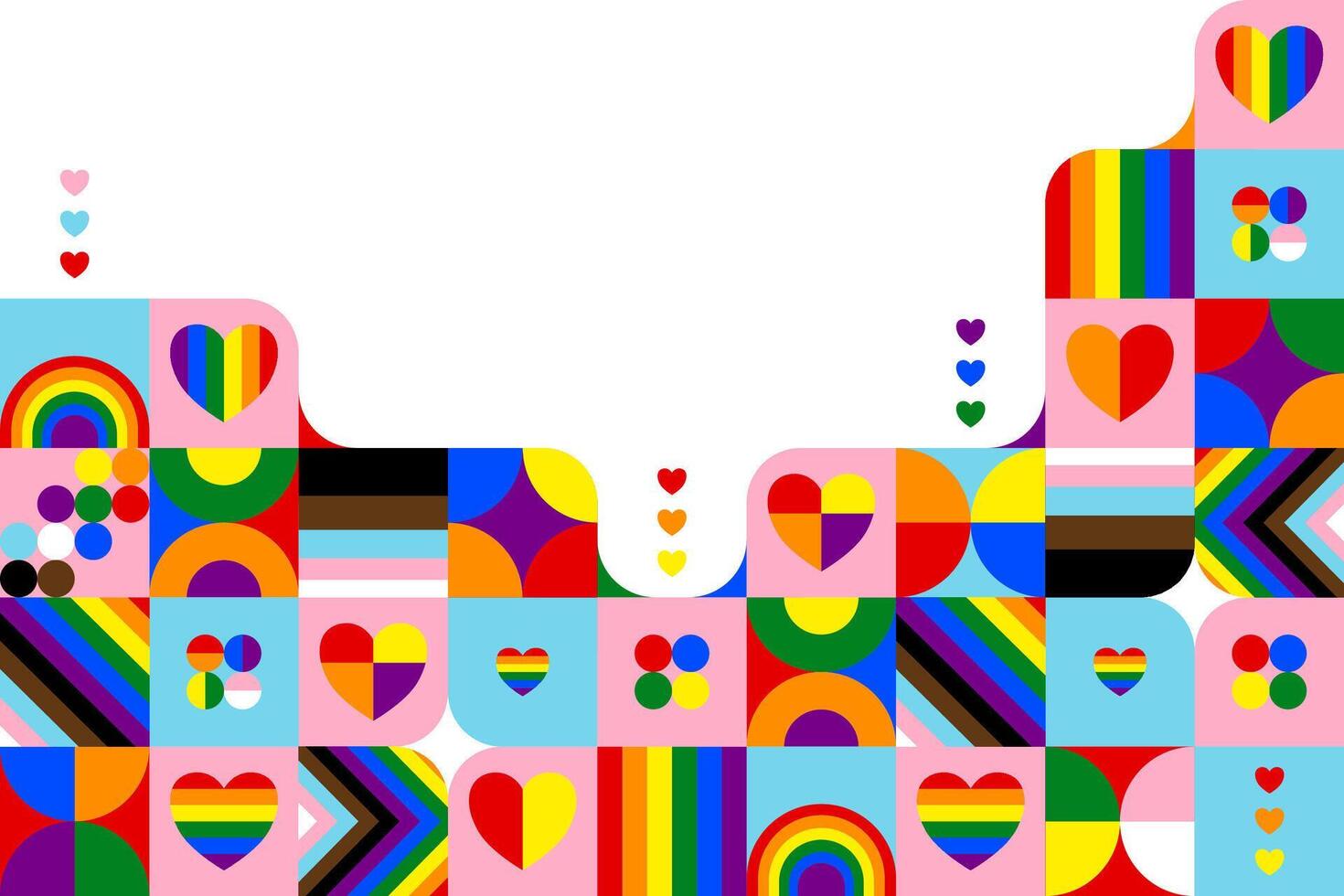 Pride month bauhaus vector