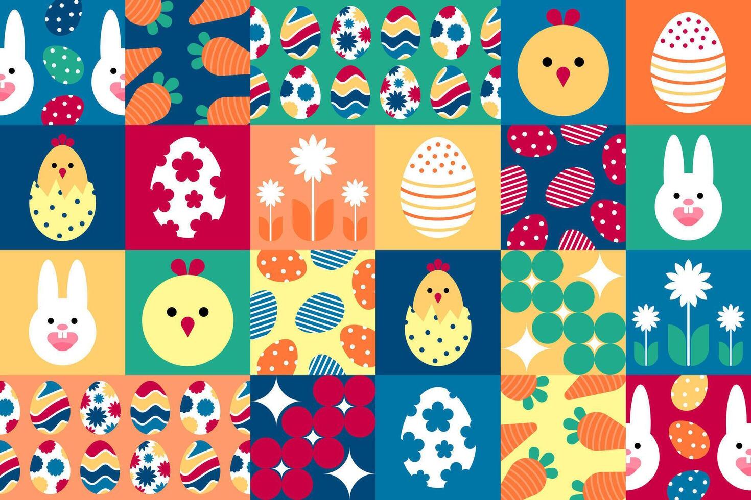 Easter pattern design vector